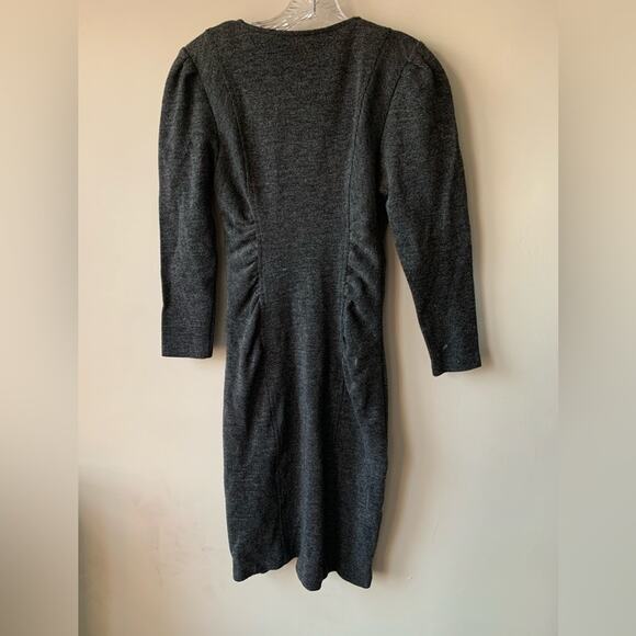 Vintage 1980s Ruched All That Jazz Fitted Dress Size 3/4 Made in USA - Picture 6 of 9